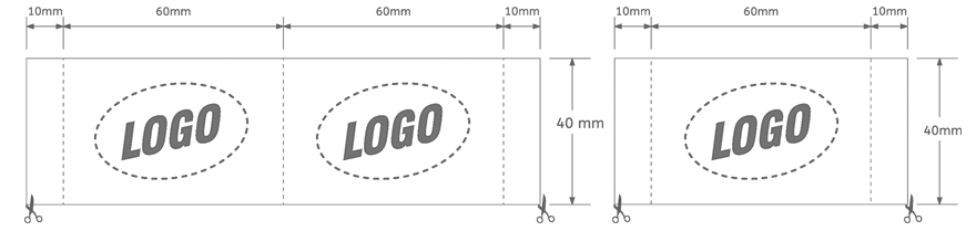 Label tissé avec son propre logo