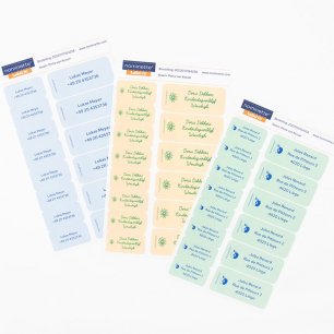 Meerdere kleurtjes ondergrond of tekst bij onze stickers Naamsticker