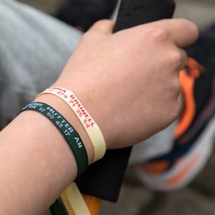 10mm breed polsbandje voor kinderen SOS polsbandje met plastic sluiting